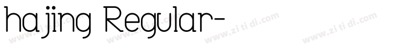 hajing Regular字体转换